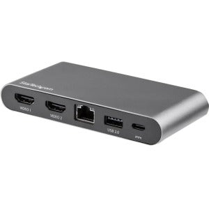 USB C Dock - 4K Dual Monitor HDMI USB-C Docking Station - 100W Power Delivery Passthrough, GbE, 2x USB-A - Multiport Adapter 