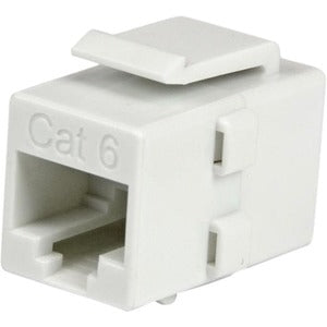 White Cat 6 RJ45 Keystone Jack Network Coupler - F/F 