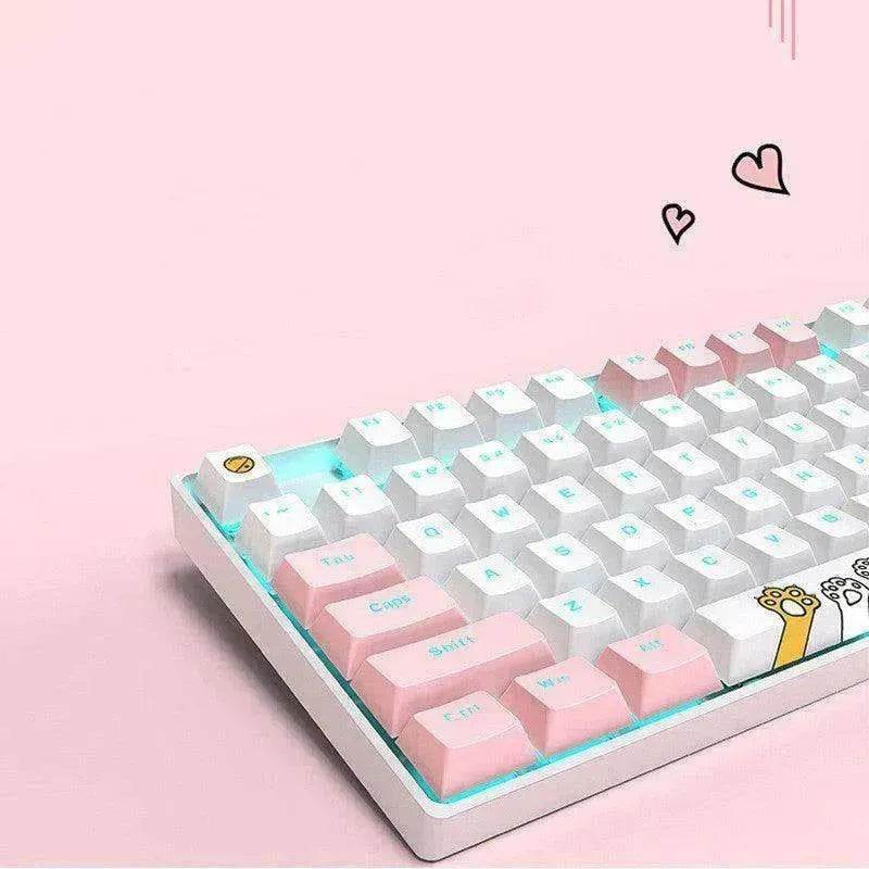 87 Key Rgb Light Effect Green Axis Portable Mechanical Keyboard 