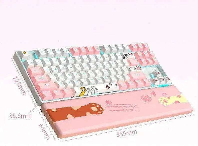 87 Key Rgb Light Effect Green Axis Portable Mechanical Keyboard 