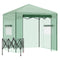 Outsunny 8' x 6' Portable Pop Up Greenhouse Walk-in Hot House with Roll-up Door & 2 Windows Outdoor for Plants Garden Foldable, Green