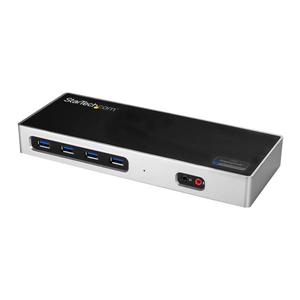 USB-C & USB-A Dock, Dual Monitor 4K 60Hz Dock DisplayPort/HDMI, Hybrid USB 3.0 Laptop Docking Station, 6x USB-A, mac/Windows 