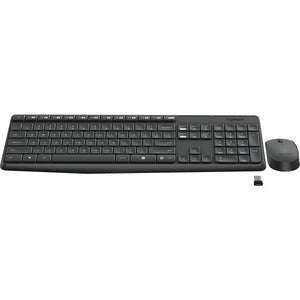 Logitech MK235 Wireless Keyboard and Mouse Combo for Windows, 2.4 GHz Wireless Unifying USB Receiver, 15 FN Keys, Long Battery Life, Compatible with PC, Laptop (French Layout) 