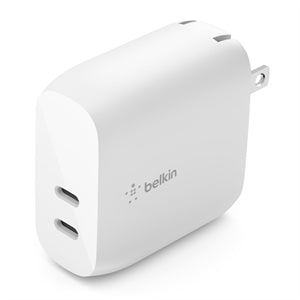 Belkin BoostCharge Dual USB-C Power Delivery Wall Charger 40W - Power Adapter 