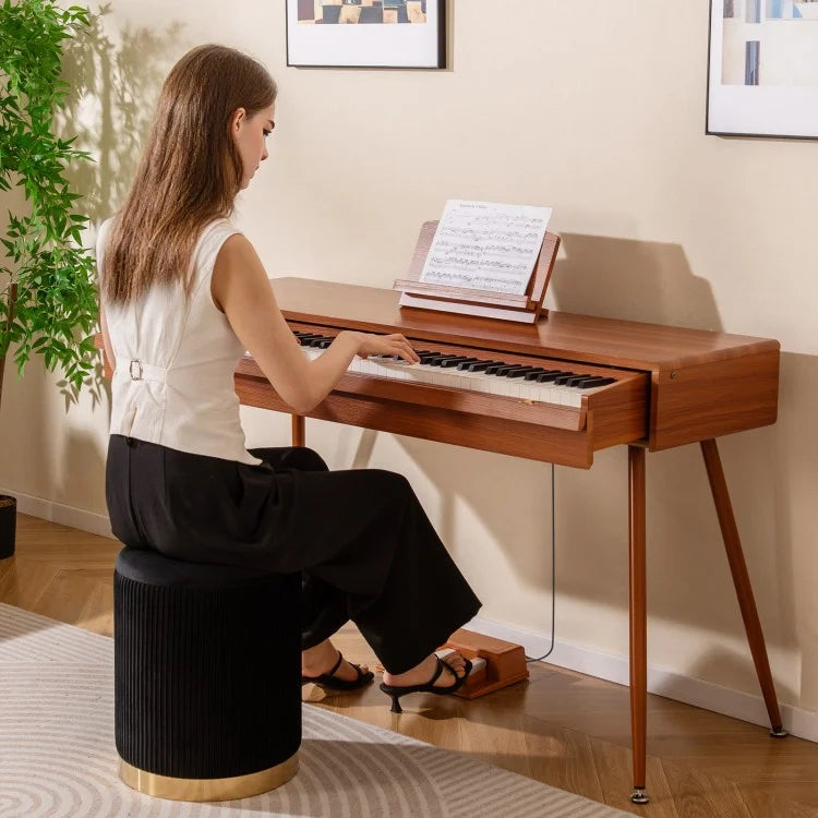 88-Key Graded Hammer Action Weighted Keyboard with Push-Pull Drawer