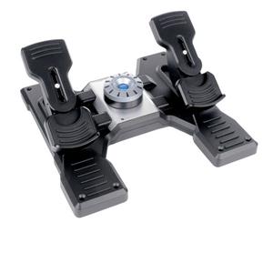 Saitek Flight Rudder Pedals Professional Simulation Rudder Pedals with Toe Brake 