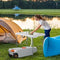 Outsunny RV Portable Waste Water Tank: 19.8 Gallon, with Rotating Drain Spout, Level Indicator, 3 Wheels for Easy Transport