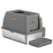 XL Stainless Steel Cat Litter Box, 80L Kitty Litter Box with Front/Top Entry, Trapping Step, Scoop, for Large Big Cats