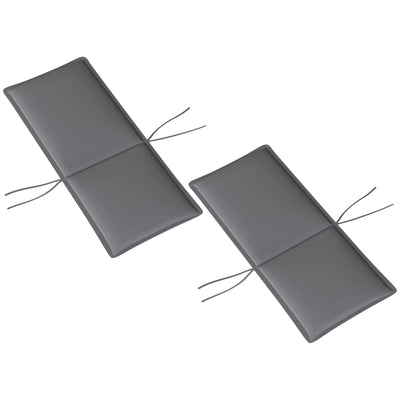 Outsunny Outdoor Chair Cushions Set of 2 High Back Patio Seat Cushions UPF50+ Fade Resistant Yarn-Dyed Polyester, Dark Grey 
