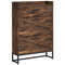 HOMCOM Narrow Shoe Cabinet Organizer: 2 Flip Drawers, Adjustable Shelves for 12 Pairs, Rustic Brown