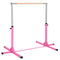Soozier Professional Home Gymnastics Horizontal Bar for Kids Adjustable Home Gym Fitness w/ Steel Frame and Beechwood