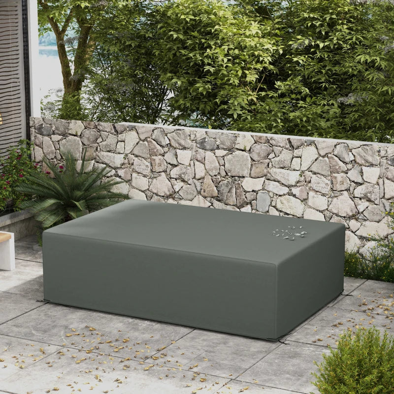 Patio Furniture Cover for Outdoor Sectional Sofa Set Waterproof Windproof Oxford Fabric, 97" x 65" x 26", Dark Grey