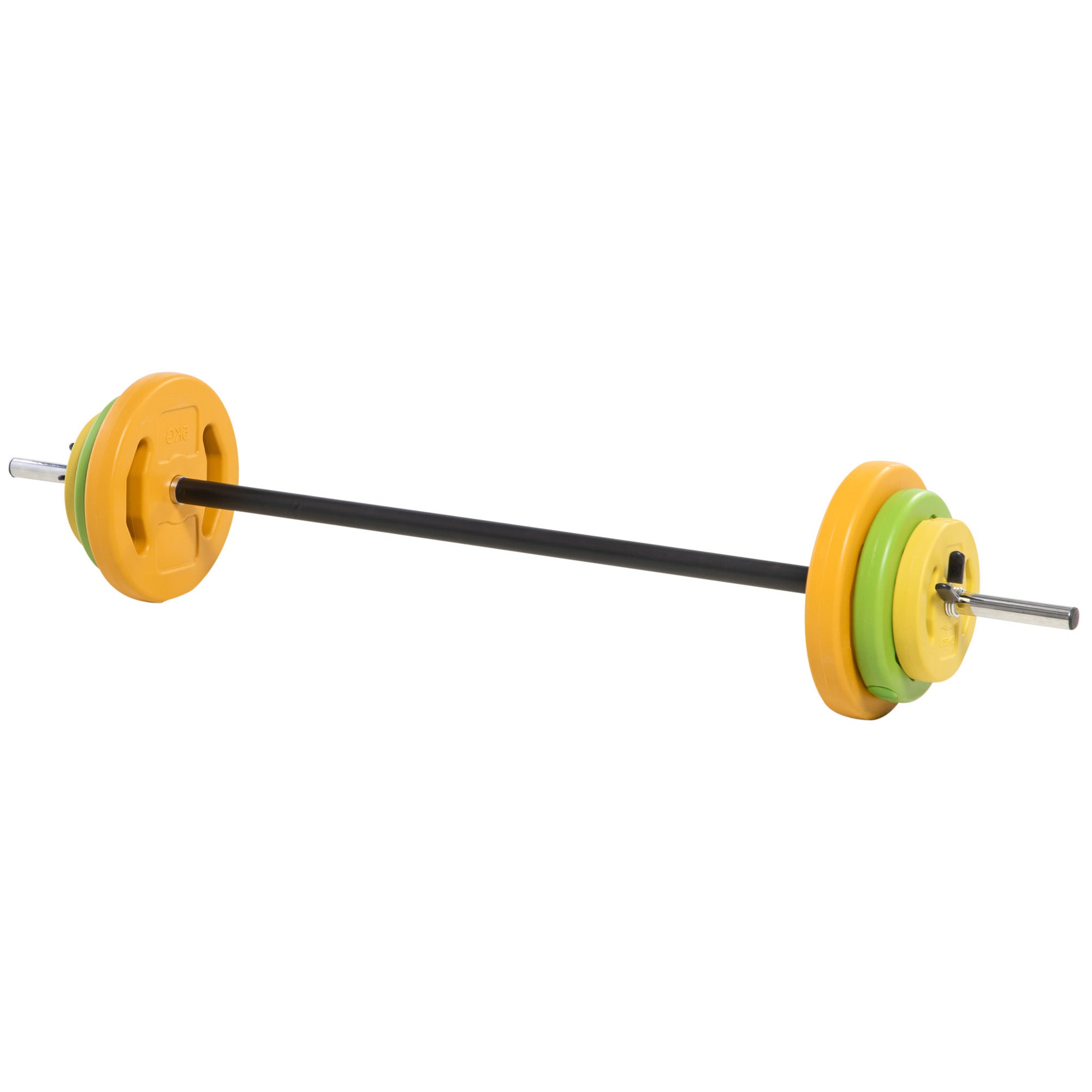 Soozier 44lbs Adjustable Barbell Weight Set Non-Slip Handle for Home Gym Weightlifting Fitness Equipment 
