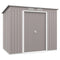 7' x 4' Galvanised Steel Garden Shed, with Foundation Kit - Grey