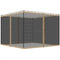 Replacement Mosquito Netting for Gazebo 12' x 12' Black Screen Walls for Canopy with Zippers, Khaki