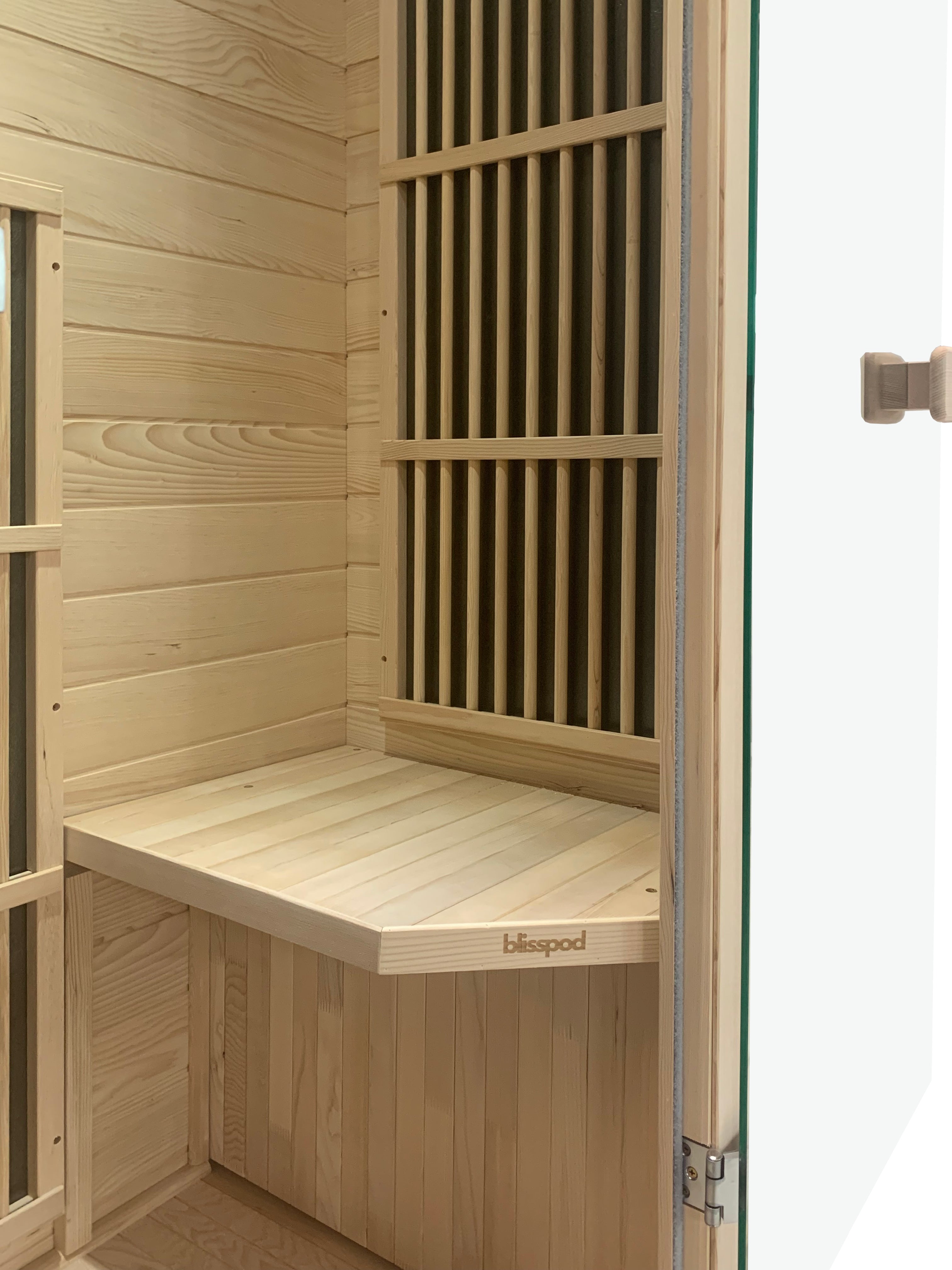 Blisspod | Vienna | Far Infrared Sauna | Canadian Hemlock Very Low EMF | 72.8"H x 35.4"W x 25.6"D | 1 Person 