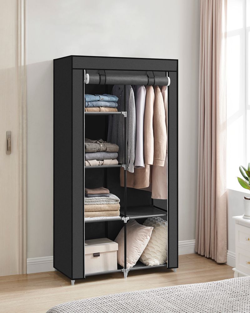 SONGMICS Clothes Storage Organizer with 6 Shelves 