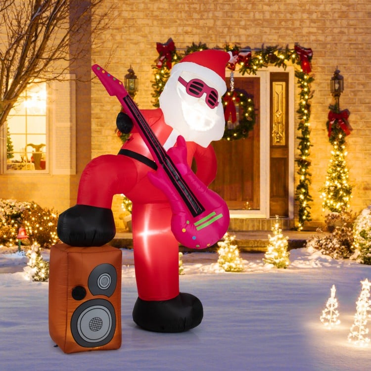8.4 ft Inflatable Santa Claus with Sound-synced Light Effect and LED Lights