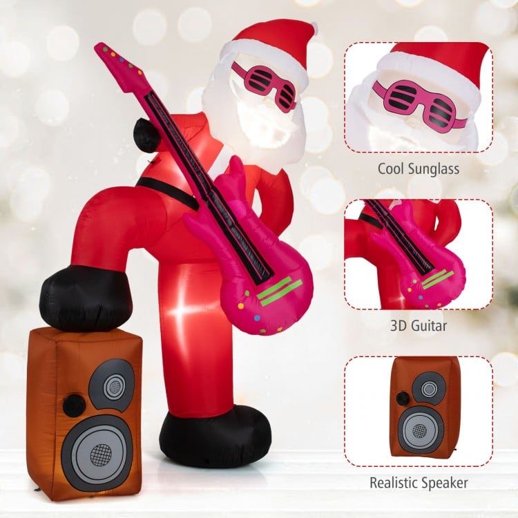 8.4 ft Inflatable Santa Claus with Sound-synced Light Effect and LED Lights