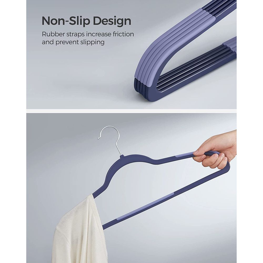 SONGMICS Pack of 50 Plastic Coat Hangers 