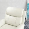 HOMCOM PU Leather Reclining Chair with Vibration Massage Recliner, Swivel Base, Rocking Function, Remote Control, Cream White