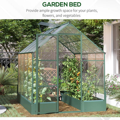 Outsunny 8.2' x 6.2' Greenhouse Aluminum Frame with Temperature Controlled Window 