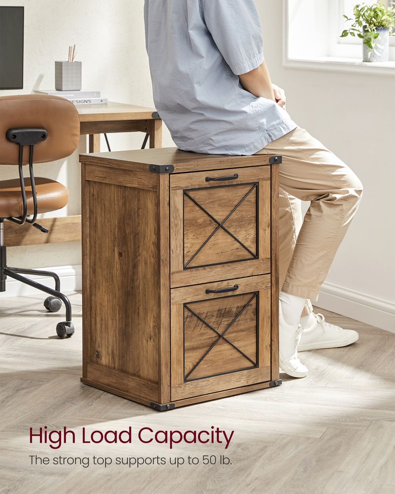 VASAGLE File Cabinet with 2 File Drawers, Fit A4 