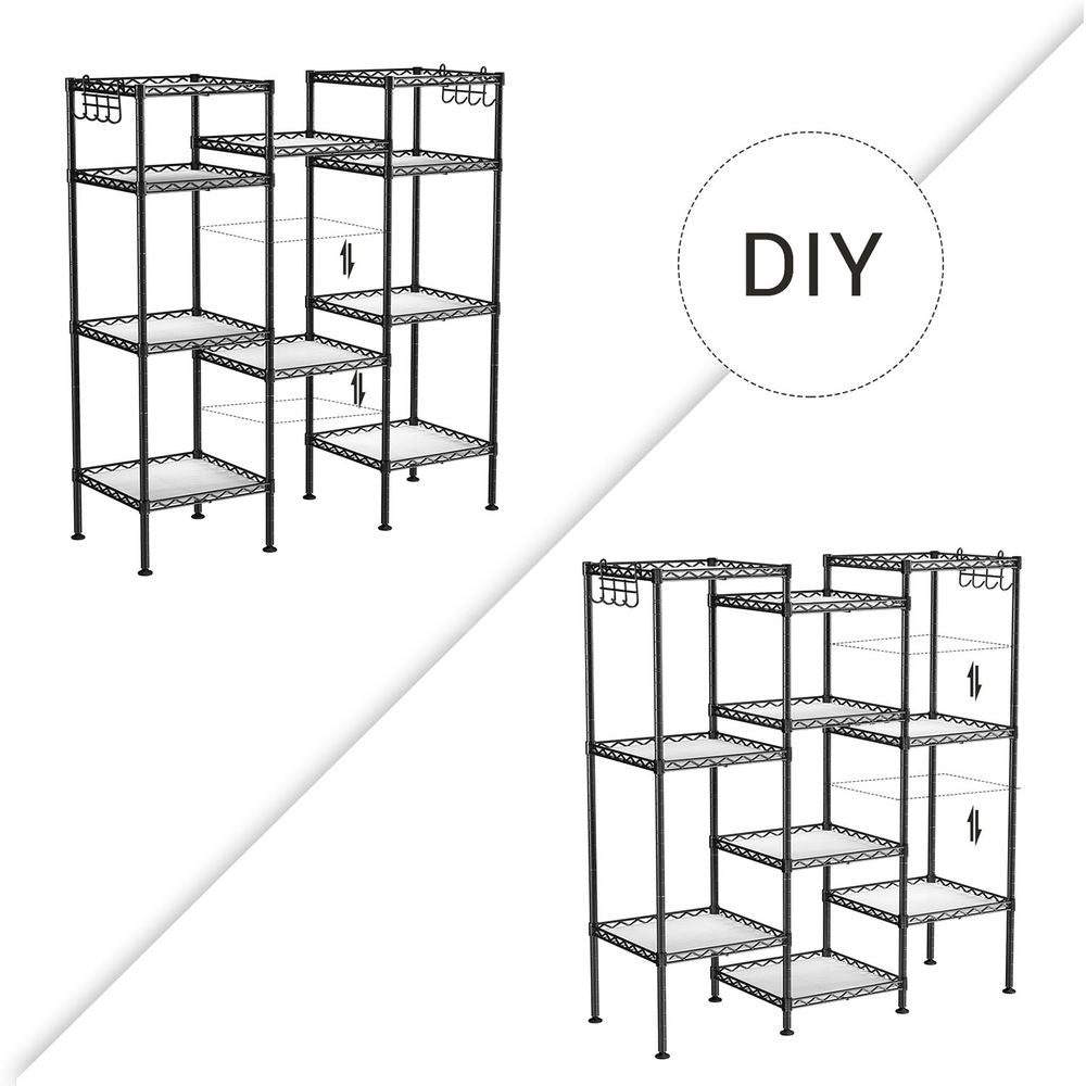SONGMICS Bathroom Shelf with 5 PP Shelf Liners, Removable Hook 
