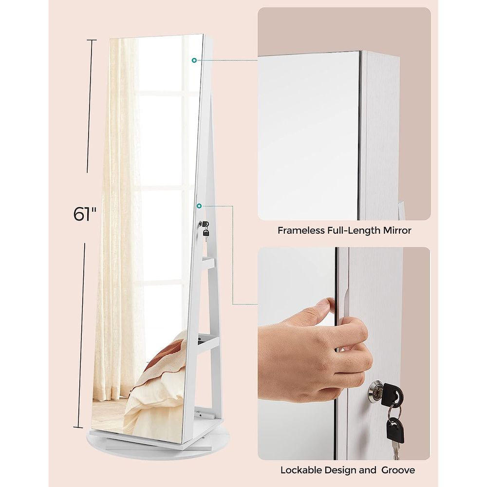 SONGMICS Jewelry Organizers Cabinet with Mirror 