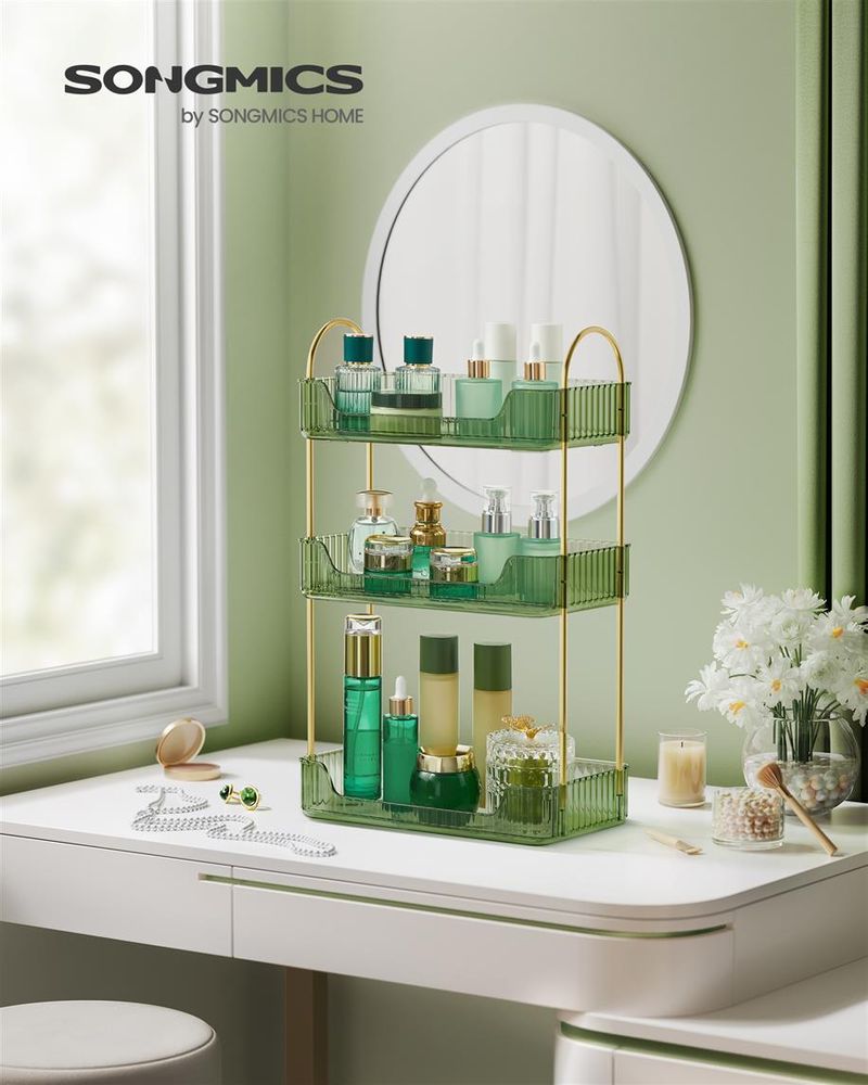 SONGMICS 3-Tier Makeup Organizer 