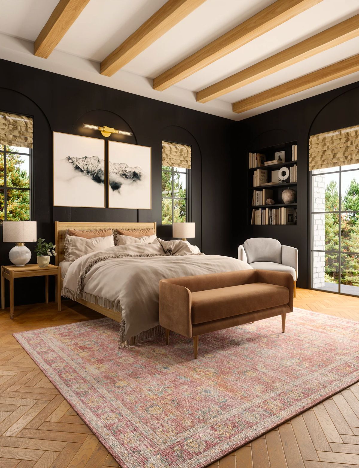 Elyse Pink Yellow Rug 