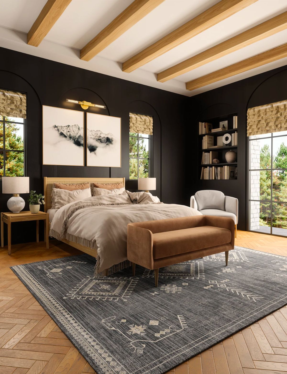 Khaleesi Black Yellow Sand Rug 