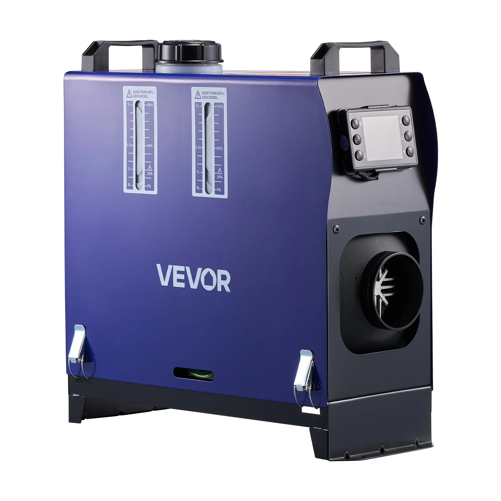 VEVOR Diesel Heater, 8KW, DC 12V/24V, All-in-One Portable Diesel Air Heater with Remote Control and LCD Screen, Fast Heating Low Noise, 1.3 Gal Fuel Tank for Vehicles, Vans, RVs, Campers, and Trucks 
