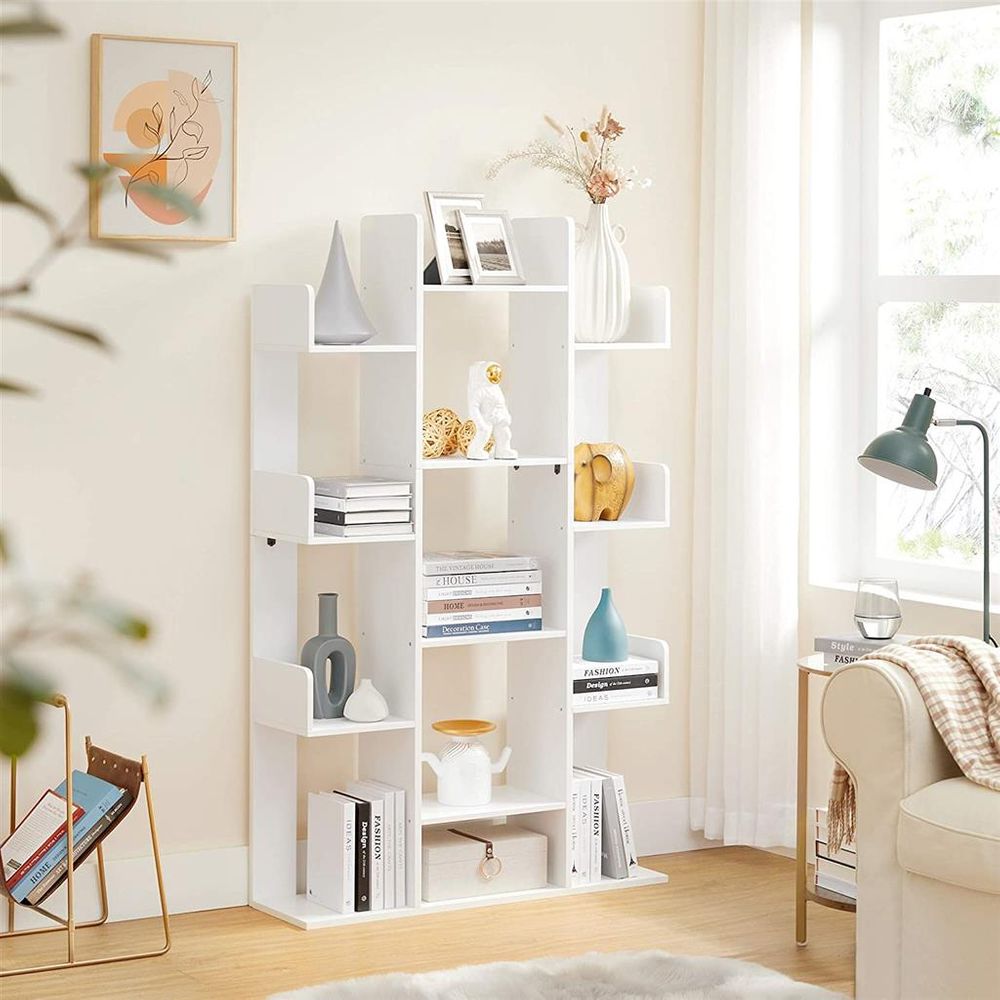 VASAGLE Tree-Shaped Bookcase with 13 Storage Shelves 