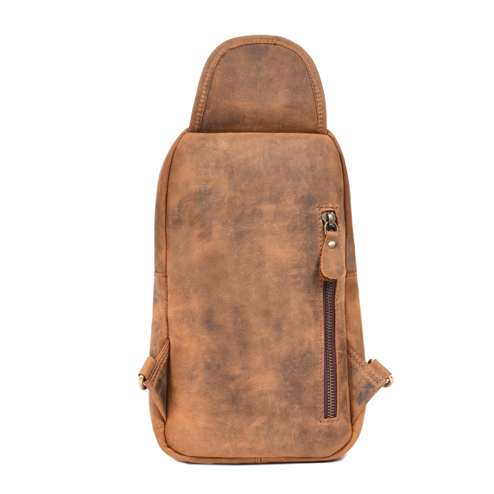 Vintage Leather Sling Bag | Hunter Tan