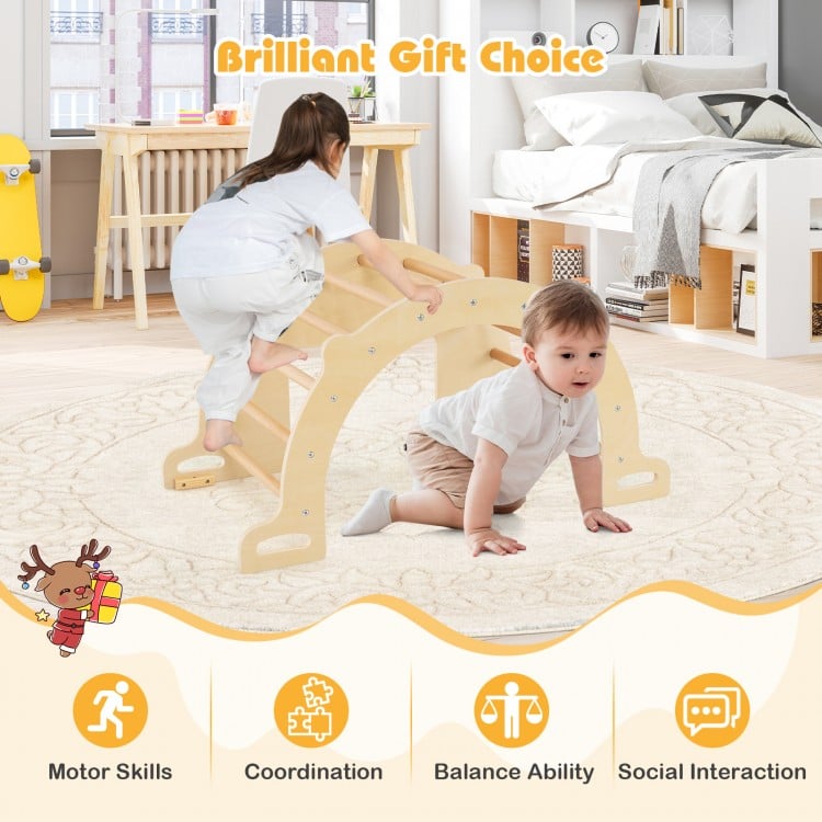 8 in 1 Climbing Arch Sensory Table for Kids with Collapsible Storage Bin for 3+ Years Old