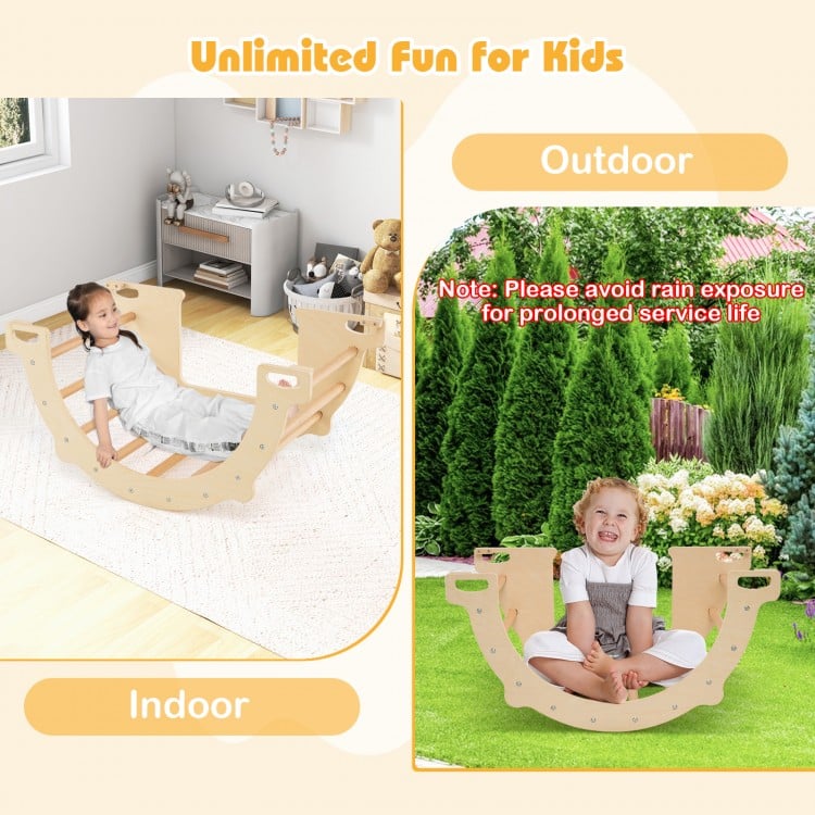 8 in 1 Climbing Arch Sensory Table with Collapsible Storage Bin for Kids