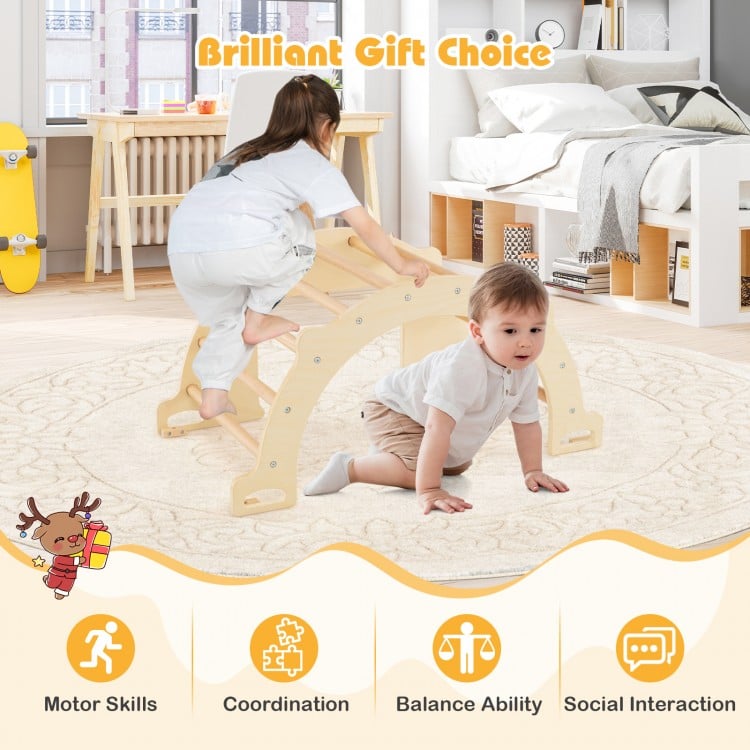 8 in 1 Climbing Arch Sensory Table with Collapsible Storage Bin for Kids