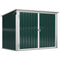 Outsunny Garbage Shed, Steel Outdoor Trash Can Cabinet with Lockable Double Doors & Ventilation for 2 Trash Bins, Green