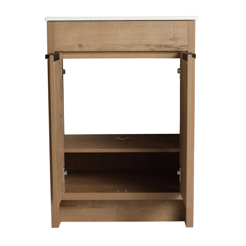 24" Freestanding Bathroom Vanity 2 Soft-Close Cabinet Doors (KD-PACKING Only Vanity without Top 