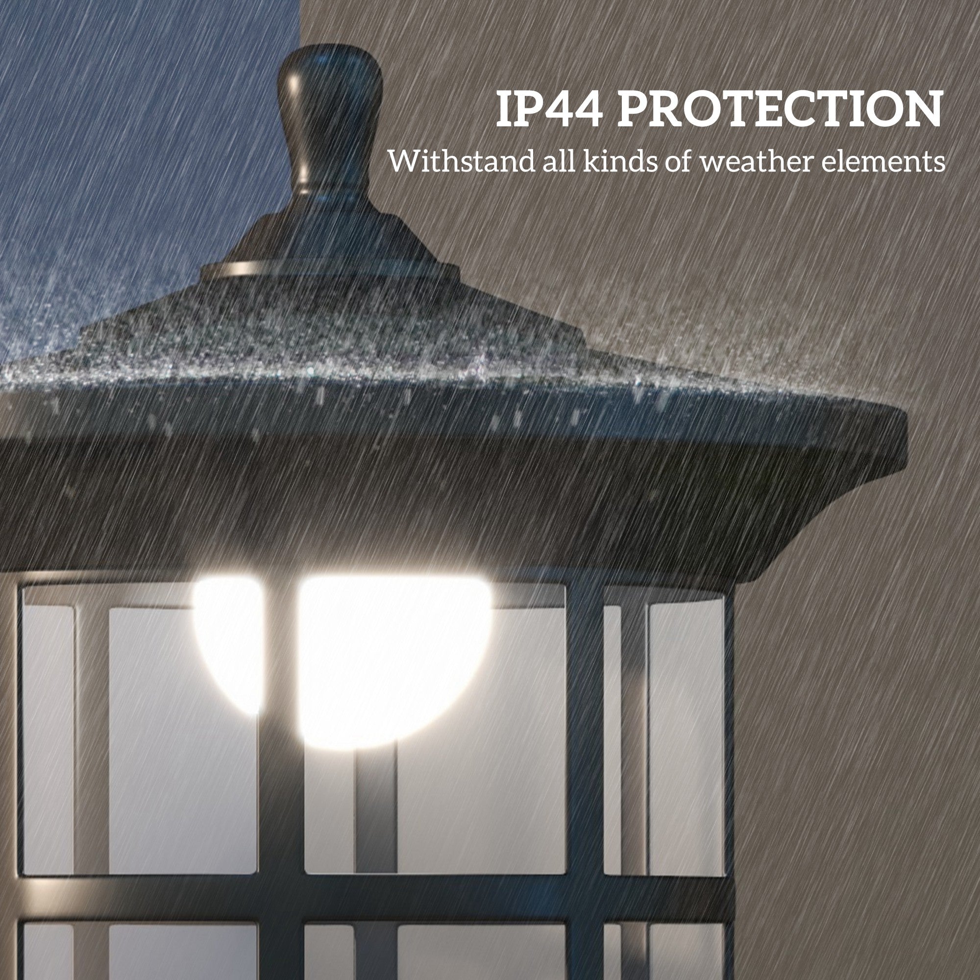 Outsunny 72" Cool White LED Solar Post Light 2 Pack: Waterproof IP44 Outdoor Lamp for Patio, Garden, Backyard, Pathway 