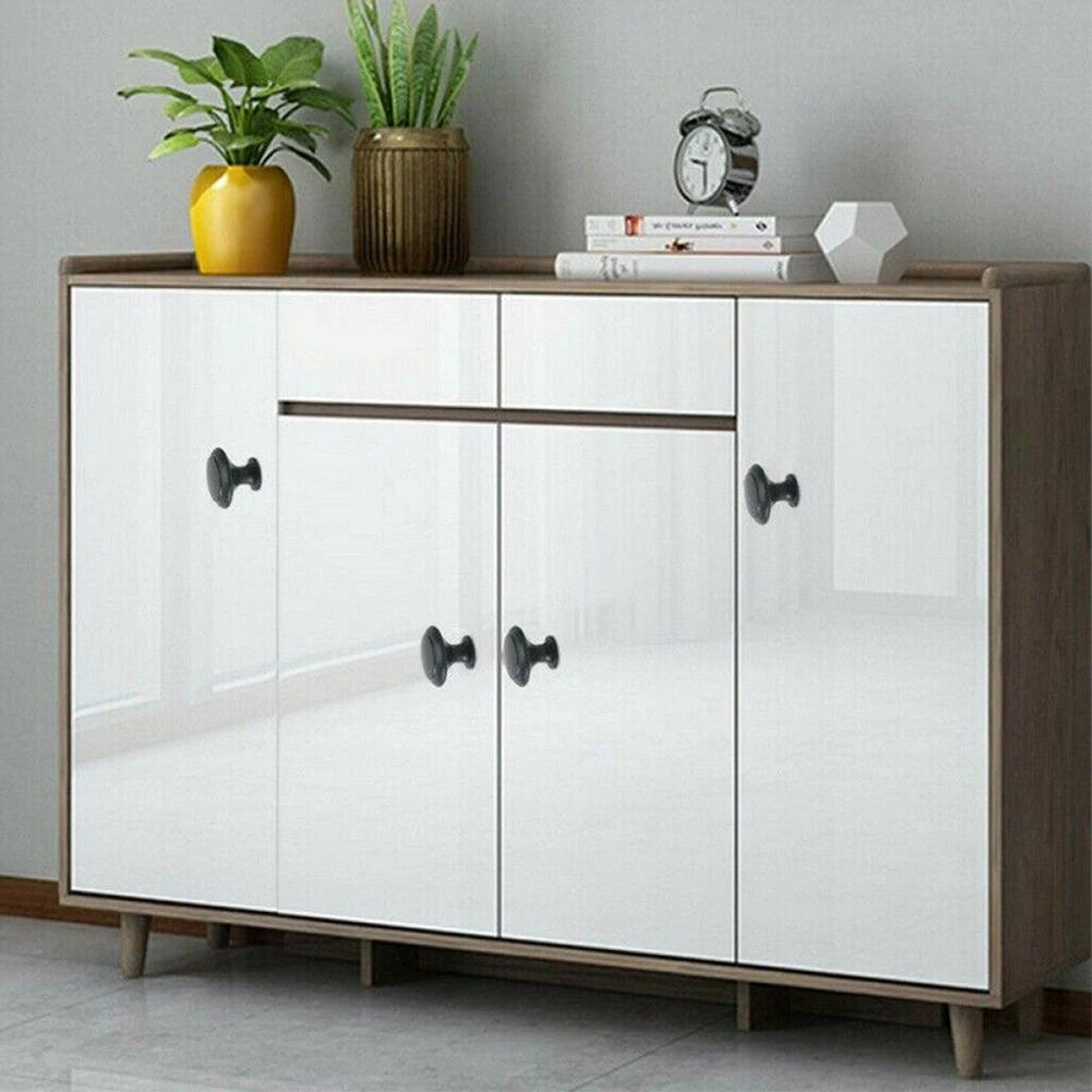 20pcs Matte Stainless Steel Cabinet Handles - Easy Install, Round Door Knobs for Kitchen & Bathroom Cupboards 
