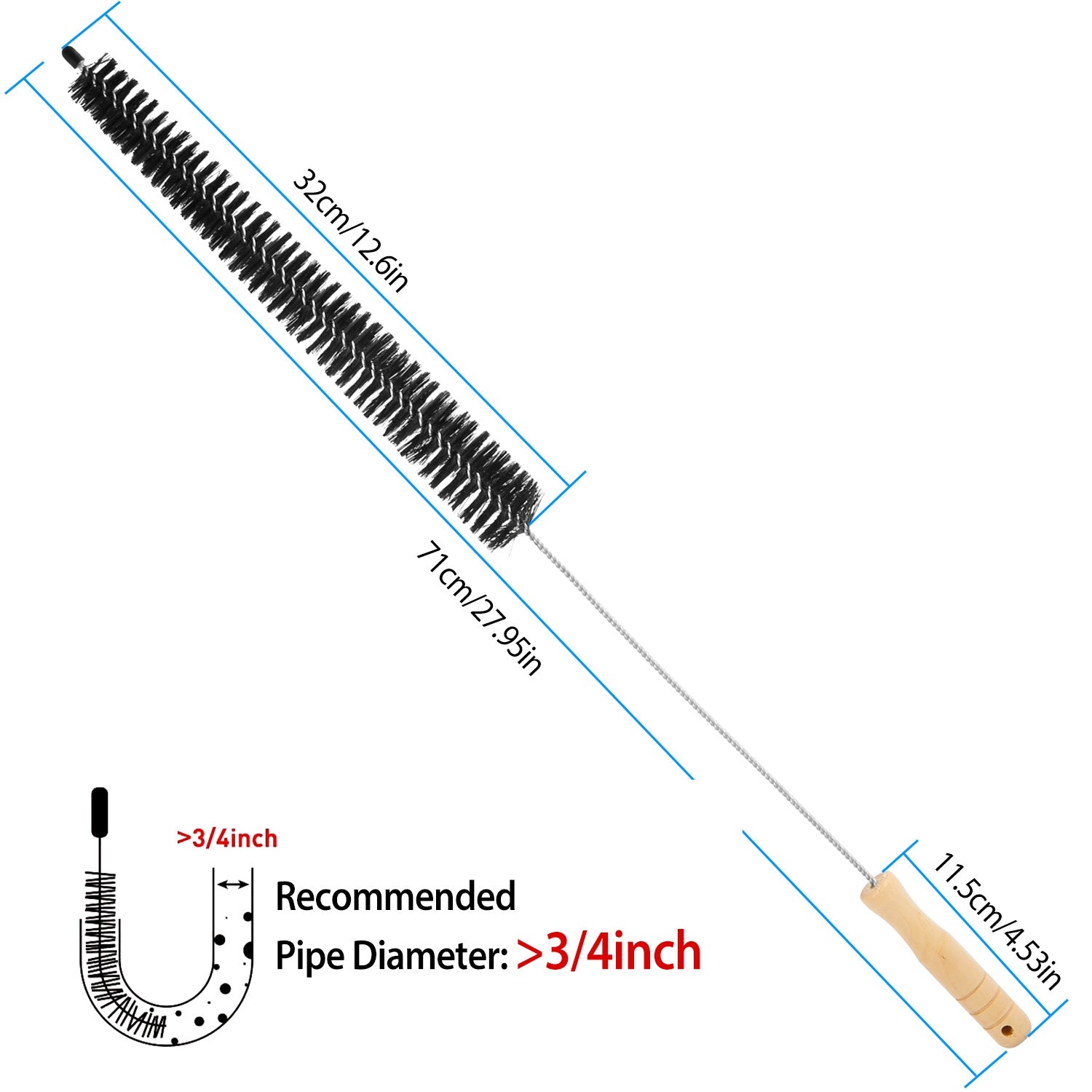 Dryer Vent Cleaner Kit Flexible Long Clothes Dryer Lint Brush Vent Trap Refrigerator Coil Cleaning Brush