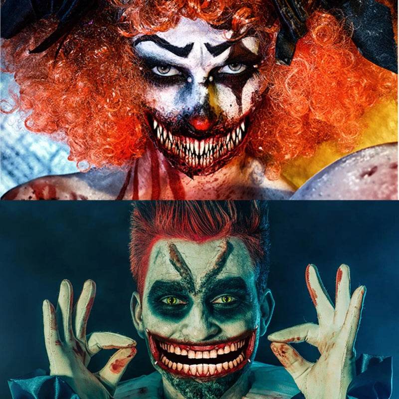 18 Sheets Halloween Temporary Tattoo Stickers 18 Styles Realistic Face Tattoo Face Stick Horror Prank Props Make Up Face Decals Cosplay Decor For Halloween Trick Or Treat Party Costumes Party 