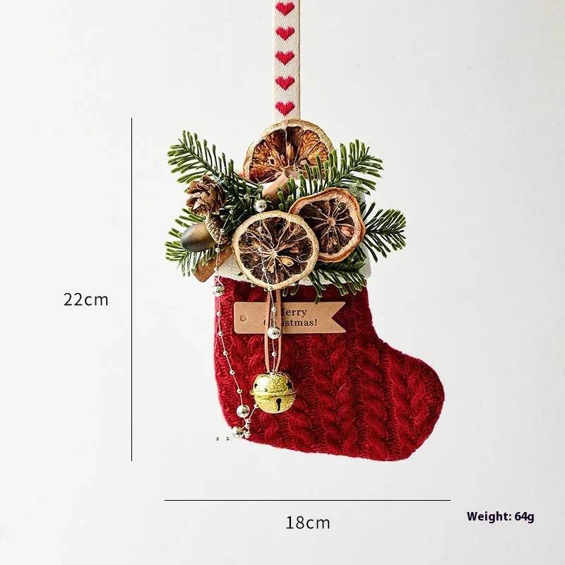 Christmas Decoration Knitted Christmas Stockings Scene Layout 