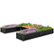 Steel Raised Garden Bed, Set of 5 Large Box Planters for Outdoor Plants Vegetables Flowers Herbs, 8x8x1ft, Black