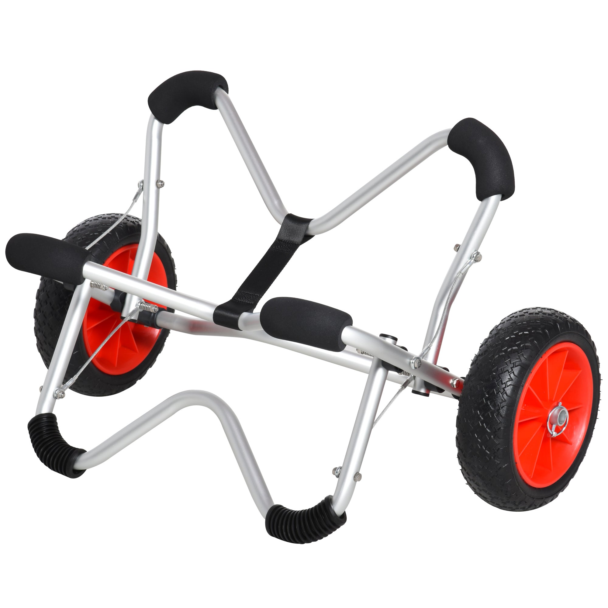 Soozier Aluminum Kayak Cart Canoe Carrier Dolly Trolley Airless Tires Beach Sand Silver 