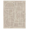 Noor Cream Modern Geometric Rug – Contemporary Beige Abstract Area Rug, Machine Washable or Premium Linen Option