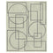 Noor Light Modern Geometric Rug – Charcoal on Beige Contemporary Abstract Area Rug, Machine Washable or Premium Linen Option