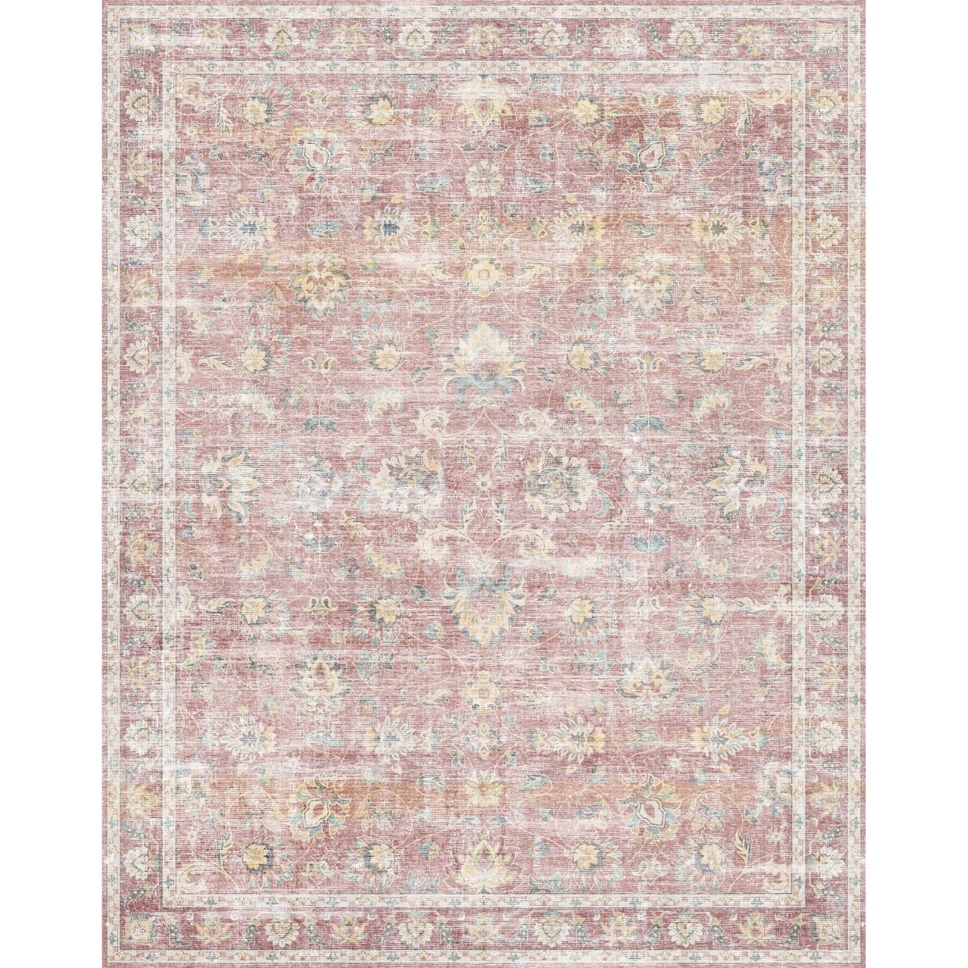 Elyse Pink Yellow Rug 